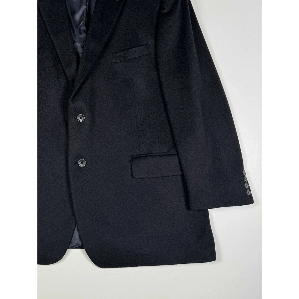 BROOKS BROTHERS Madison Fit Tollegno 1900 Cashmere Blazer - Black - Men's 48R